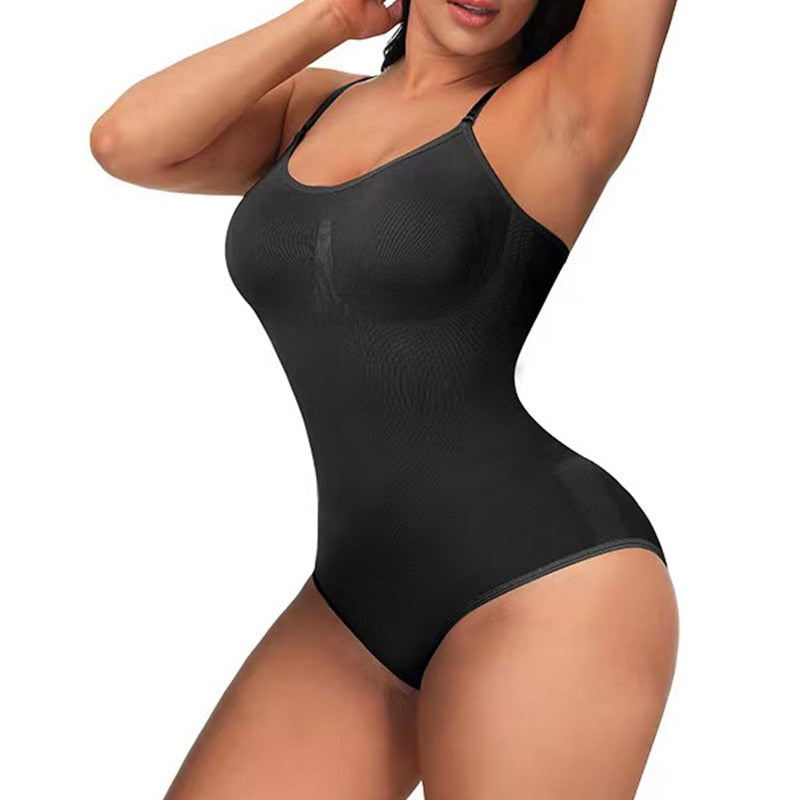 Women Bodysuit Shapewear Seamless One-piece Body Shaper Underwear Stretch  Slim Belly Tuck Hip Lifter Sculpting Shapewear